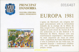 252113 MNH ANDORRA. Vegueria 1981 EUROPA 1981 - Vegueria Episcopal