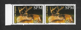 SD)2003 ST. PIERRE MIQUELÓN  FAUNA, FOREST ANIMALS, PAIR OF DEER 50C, MNH - Sonstige & Ohne Zuordnung