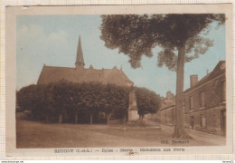 8AK2219 REUGNY EGLISE MAIRIE MONUMENT AUX MORTS  2 SCANS - Reugny