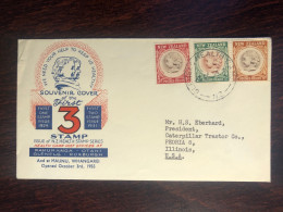 NEW ZEALAND FDC TRAVELLED COVER LETTER TO USA 1955 YEAR HEALTH MEDICINE - Briefe U. Dokumente