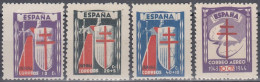 ESPAÑA 1943 Nº 970/973 NUEVO SIN FIJASELLOS - Neufs