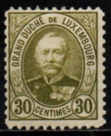 LUXEMBOURG 1891-3 * - 1891 Adolphe Front Side