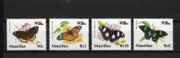 Mauritius 1991 MiNr. 730 - 733 Insects, Butterflies PHILANIPPON ’91, Tokio 4v MNH 15.00 € - Maurice (1968-...)