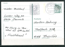 REPUBLIQUE FEDERALE ALLEMANDE - Ganzsache (Entier Postal) Michel P 150 (Chemnitz - 500 Jahre Georgius Agricola) - Postcards - Used