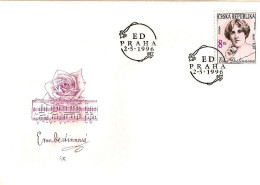 FDC 114 Czech Republic EUROPA 1996 Rose Music Destinnova - 1996