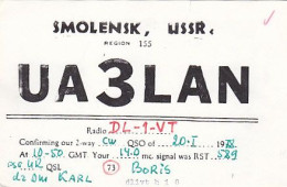 AK 195642 QSL Card - USSR - Smolensk - Radio Amateur