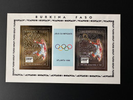 Burkina Faso 1995 Mi. Bl. 153 Atlanta 1996 Jeux Olympiques Olympic Games Olympia JO Tennis Gold Silver Or Argent - Sommer 1996: Atlanta