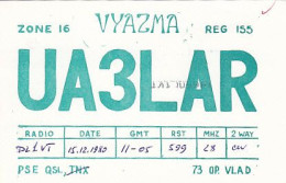 AK 195650 QSL Card - USSR - Vyazma - Radio Amateur