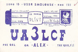 AK 195656 QSL Card - USSR - Smolensk - Radio Amateur