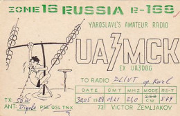 AK 195665 QSL Card - USSR - Yaroslavl - Radio Amateur