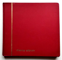 VINTAGE, MEDIUM, EMPTY, RED, FLYING EAGLE NUMBER T770 STOCKBOOK. #00695 - Large Format, Black Pages