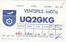 AK 195678 QSL Card - USSR - Latvija - Ventspils - Radio Amateur