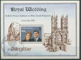 Gibraltar 1986 Prinz Andrew Und Sarah Ferguson Block 10 Gestempelt (C30896) - Gibraltar