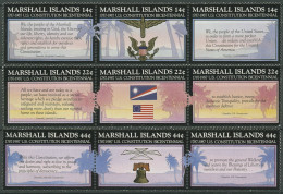Marshall-Inseln 1987 200 Jahre Verfassung Der USA 125/33 ZD Postfrisch (C40609) - Marshall