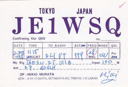 AK 195687 QSL Card - Japan - Tokyo - Radio Amateur