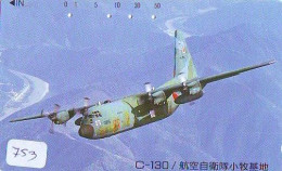 TELECARTE JAPON * MILITAIRY AVION  (753)  Flugzeuge * Airplane * Aeroplano * PHONECARD JAPAN * ARMEE * LEGER VLIEGTUIG - Armee