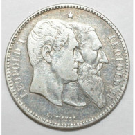 BELGIQUE - KM 39 - 2 FRANCS 1880 - LEOPOLD II - 50 Ans De L'indépendance - TTB - 2 Frank