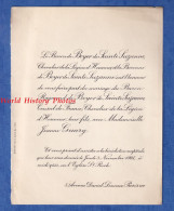 Faire Part De 1938 - PARIS VIIe , Avenue Daniel Lesueur - Mariage Raymond De BOYER De SAINTE SUZANNE & Jeanne GUARY - Huwelijksaankondigingen