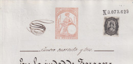 1876-PS-12 ESPAÑA SPAIN REVENUE SEALLED PAPER SOC TIMBRE ZARAGOZA 1876 SELLO 6to.  - Fiscales
