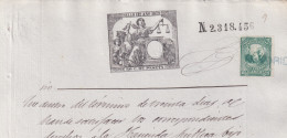 1879-PS-13 ESPAÑA SPAIN REVENUE SEALLED PAPER PAPEL SELLADO 1879 SELLO 11no.  - Fiscales