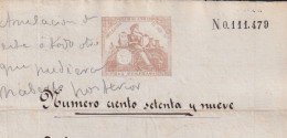 1880-PS-17 ESPAÑA SPAIN REVENUE SEALLED PAPER PAPEL SELLADO 1880 SELLO 6to.  - Fiscales