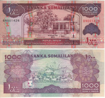 Somaliland  1'000  Somaliland Shillings  P20a   Dated 2011  " Bank Building At Front +  Sheep, Port Of Berbera At Back " - Somalie