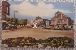 CANNOCK THE MARKET PLACE OLD COLOUR POSTCARD STAFFORDSHIRE - Sonstige & Ohne Zuordnung