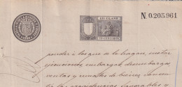 1896-PS-18 ESPAÑA SPAIN REVENUE SEALLED PAPER PAPEL SELLADO 1896 SELLO 13º.  - Fiscales