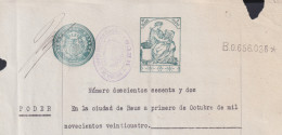 1910-PS-3 ESPAÑA SPAIN REVENUE SEALLED PAPER PAPEL SELLADO 1910 SELLO 5º.  - Fiscales