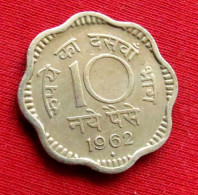 India 10 Naye Paise 1962 B KM# 24.2 *VT  Inde Indien Indies Indes - Inde
