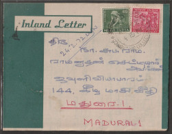 India 1972 Refugee Relief Stamp With Private Inland Letter With Delivery Cancellation (a11) - Brieven En Documenten