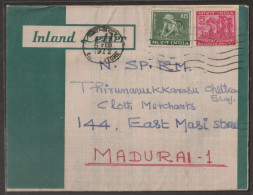 India 1972 Refugee Relief Stamp With Private Inland Letter With Machine Cancellation And Delivery Cancellation Also (a13 - Briefe U. Dokumente