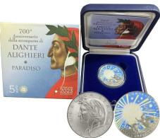 Italie 2023 : 5€ 'Dante Alighieri - Paradiso' (BU En Coffret) - Disponible En France - Italie