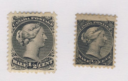 2x Canada Stamps; #21-1/2c MNG F/VF #34-1/2c MH F/VF Guide Value = $100.00 - Ungebraucht