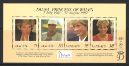 TUVALU....QUEEN ELIZABETH II...(1952-22..)...." 1998..".....DIANA PRINCESS OF WALES....MS771....MINI SHEET...MNH... - Familles Royales