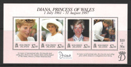 SOLOMON Is....QUEEN ELIZABETH II...(1952-22..)...." 1998.."....DIANA PRINCESS OF WALES....MS901....MINI SHEET...MNH. - Familles Royales