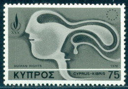 1978 Universal Declaration Of Human Rights,Stylized Faces,Cyprus,494 ,MNH - Autres & Non Classés