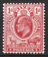 S.AFRICA..." ORANGE FREE STATE."....KING EDWARD VII..(1901-10.)......1d.......SG140......(CAT.VAL.£11..)....MH...... - Orange Free State (1868-1909)