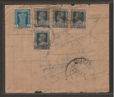 India 1951 K G VI Service Stamps With Post India Service Stamp Combined Used On Cover With Machine Cancellation (a32) - Official Stamps