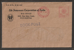 India 1968 Meter Franking Cancellation From L.I.C WITH DELIVERY CANCELLATION (A36) - Covers & Documents