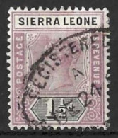 SIERRA LEONE.....QUEEN VICTORIA...(1837-01..)......1 & HALFd......SG43.......(CAT.VAL.£12..)......FU.. - Sierra Leona (...-1960)