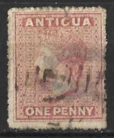 ANTIGUA....QUEEN VICTORIA...(1837-01..)......1d......SG6......TEAR AT TOP , THIN........(CAT.VAL.£55.....)......USED... - 1858-1960 Colonia Británica