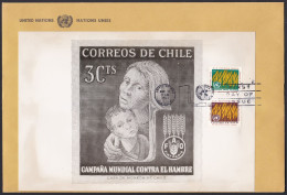 Chile Sc342 FAO, Freedom From Hunger, Mother And Child, Photo Essay FDC, Essai - Contro La Fame