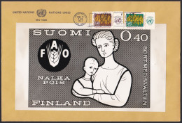 Finland Sc416 FAO, Freedom From Hunger, Mother And Child, Photo Essay FDC, Essai - Contro La Fame