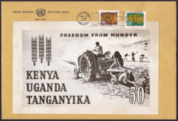 Kenya, Uganda, Tanzania Sc138 FAO, Freedom From Hunger, Agriculture, Photo Essay FDC, Essai - Contre La Faim
