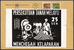 Federation Of Malaya Sc111 FAO, Freedom From Hunger, Agriculture, Photo Essay FDC, Essai - Against Starve