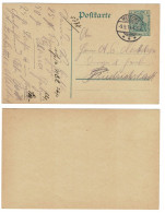 EP E.P. Entier Postale Ganzsache Carte-lettre DEUTSCHES REICH 1914 Meldorf Schleswig-Holstein - Buste