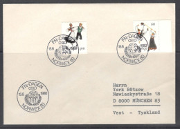 Norway.   International Stamp Exhibition NORWEX '80. United Nations Day.   Special Cancellation - Cartas & Documentos