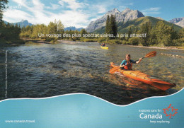 CPM - CANADA - BALADE DANS LES ROCHEUSES CANADIENNES - CANOE - Modern Cards