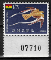 Ghana 1959 MiNr. 61  Birds  Standard-winged Nightjar (Macrodipteryx Longipennis) 1v MNH** 4.60 € - Cuculi, Turaco